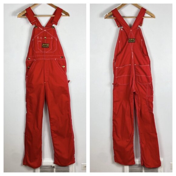 Vtg Washington Dee Cee Overalls 26 x 29 Cotton Red - Picture 1 of 11